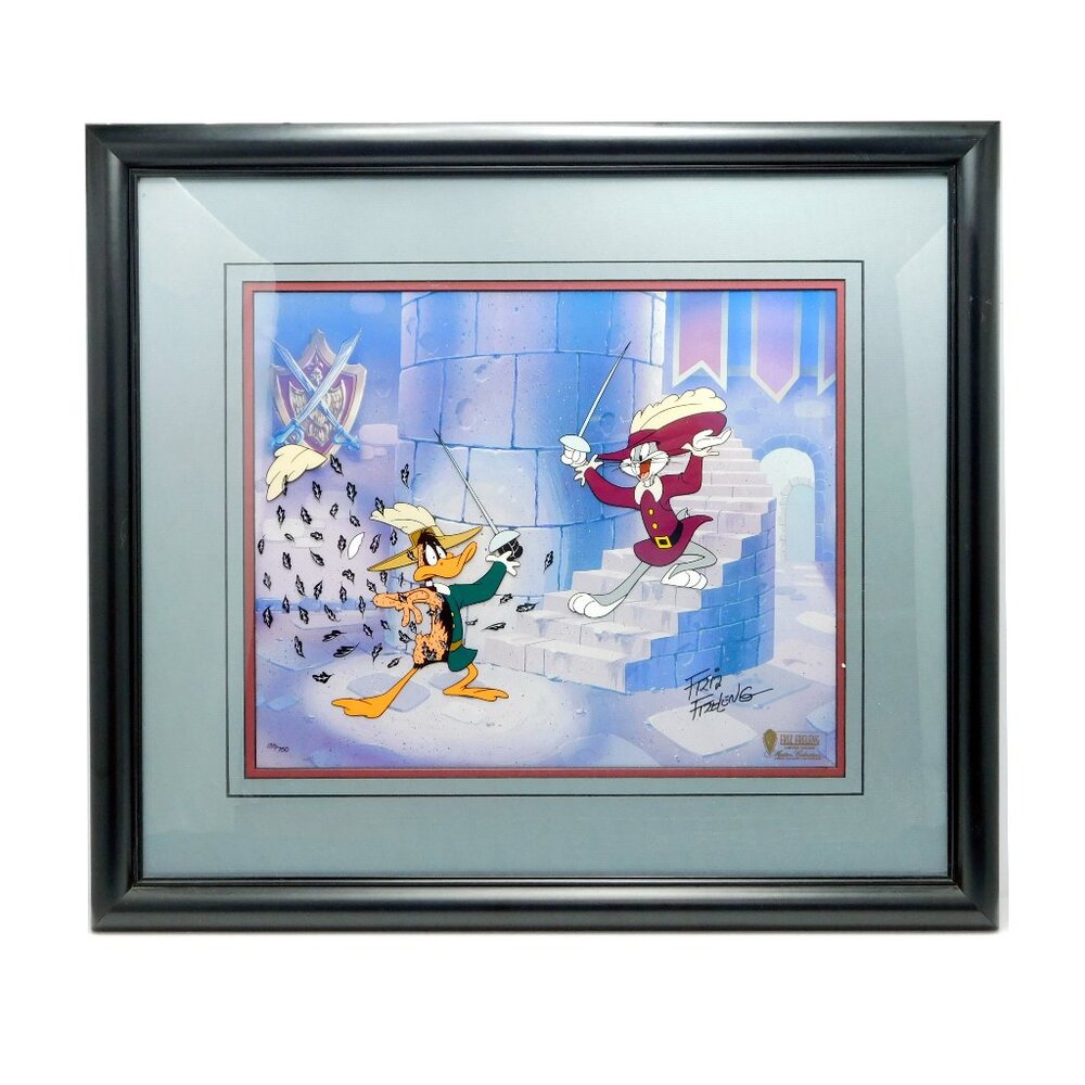 TWO MUSKETEERS Friz Freleng Cel Signed Limited Cell Looney Tunes Art